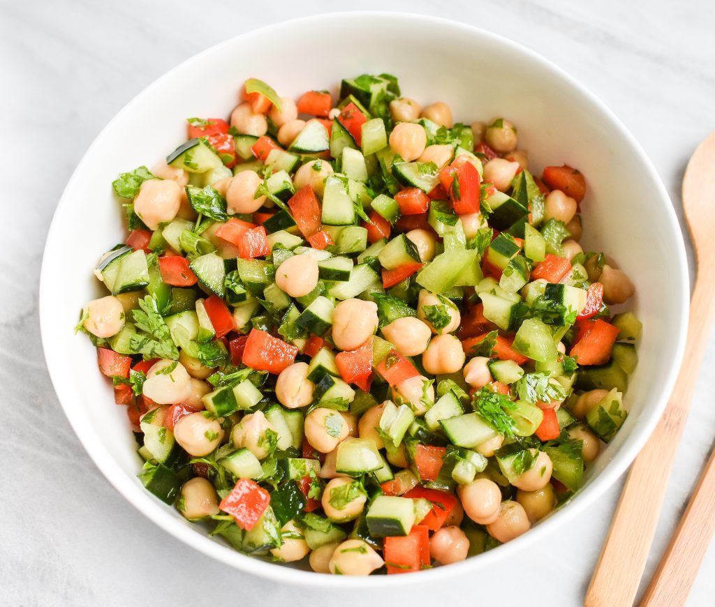 LowFODMAP Middle Eastern Chickpea Salad; Glutenfree, Vegan Dr. Rachel Pauls