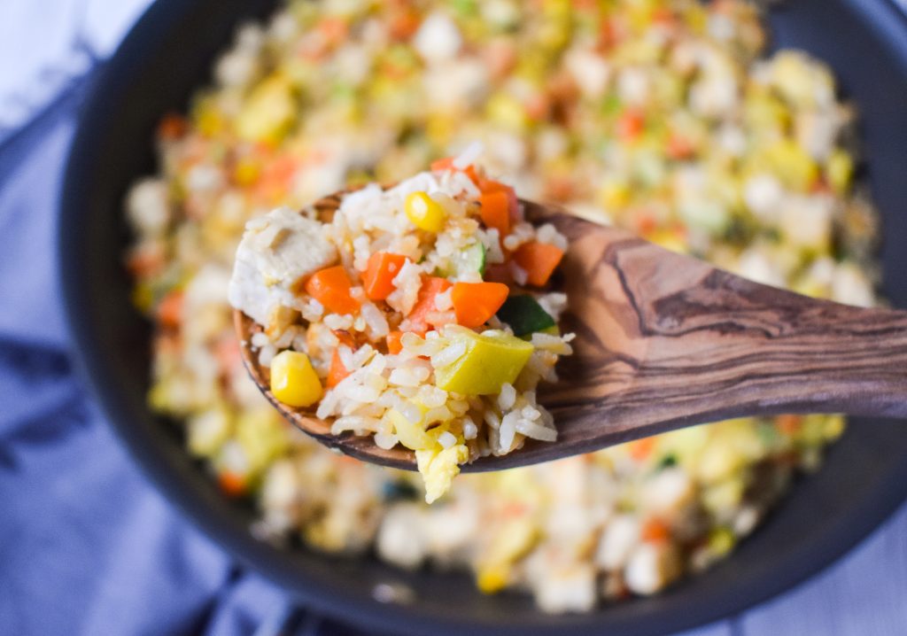 Easy LowFODMAP Vegetarian (or Vegan) Fried Rice; Gluten