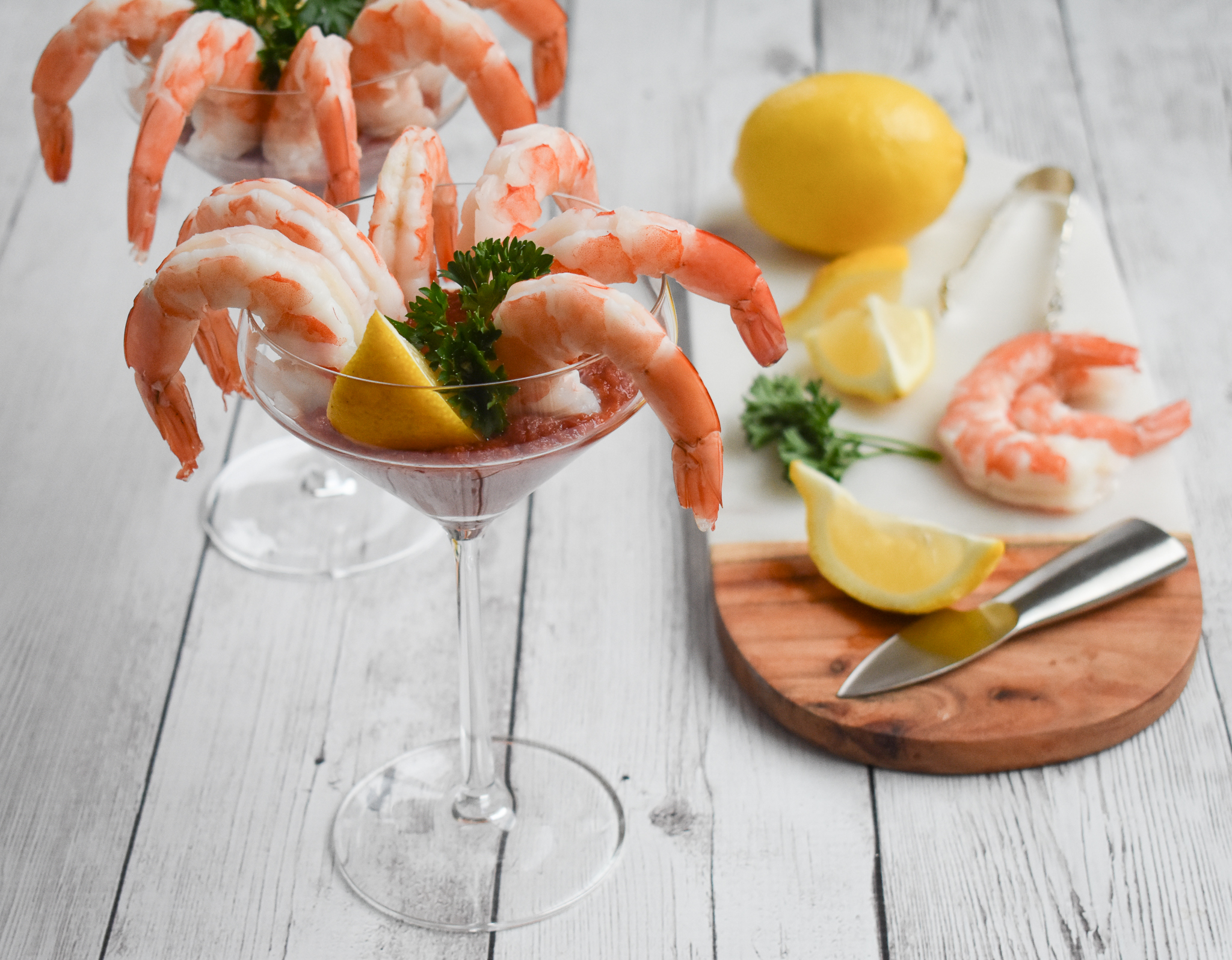 Spot Prawn Cocktail with Easy Cocktail Sauce