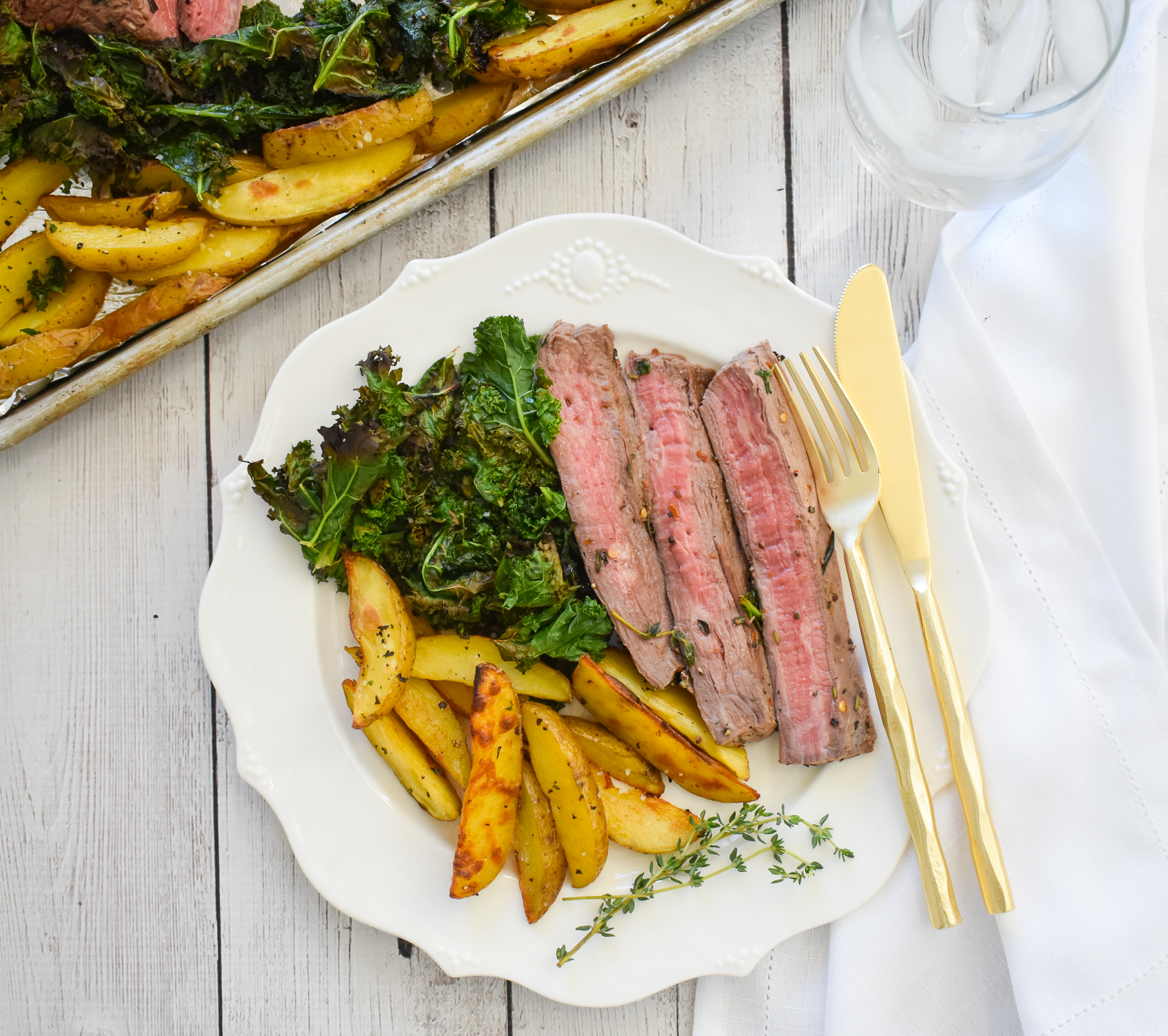 Flank steak and clearance potatoes
