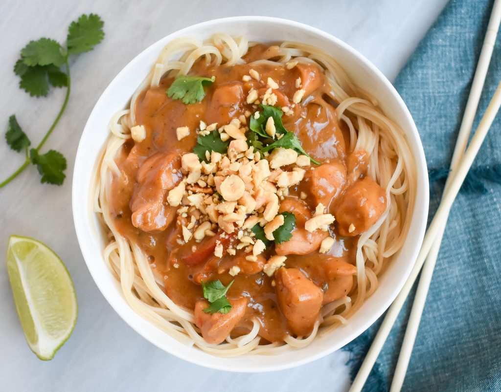 LowFODMAP Slow Cooker Thai Peanut Chicken; Glutenfree, Dairyfree Rachel Pauls Food