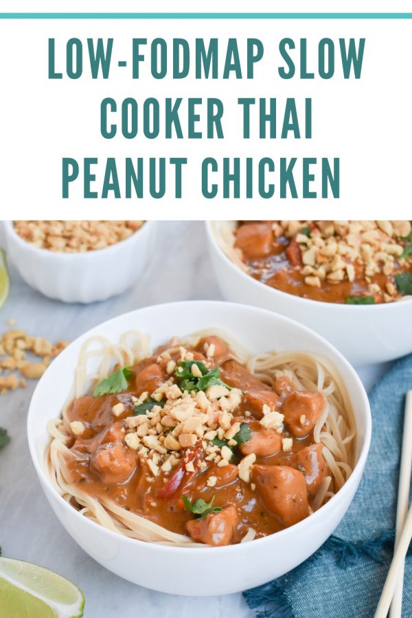 LowFODMAP Slow Cooker Thai Peanut Chicken; Glutenfree, Dairyfree