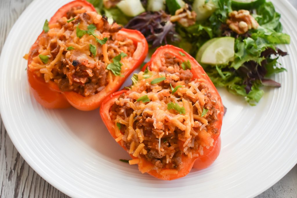 LowFODMAP Turkey Stuffed Bell Peppers; Glutenfree Dr. Rachel Pauls