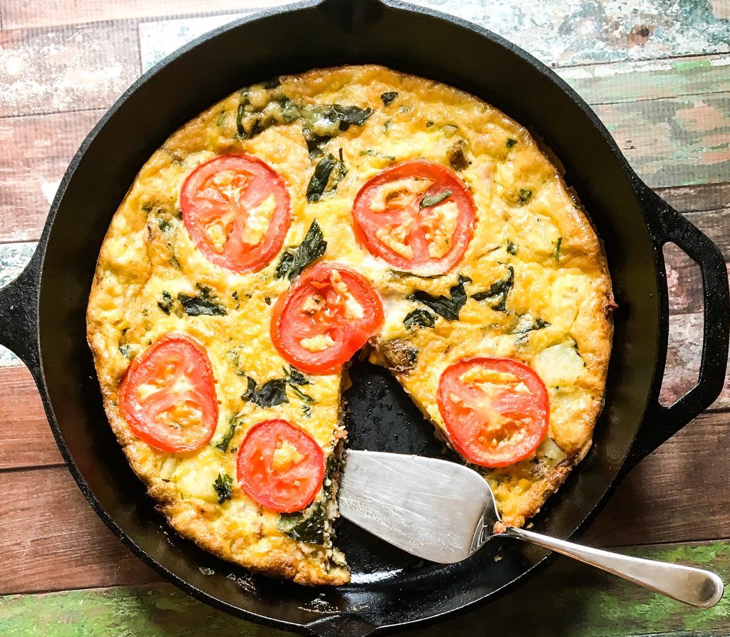Sensational LowFODMAP Bacon, Spinach & Basil Frittata Recipe; Gluten
