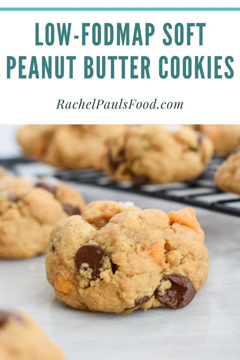 LowFODMAP Soft and Puffy Peanut Butter Cookies (with Chocolate Chips