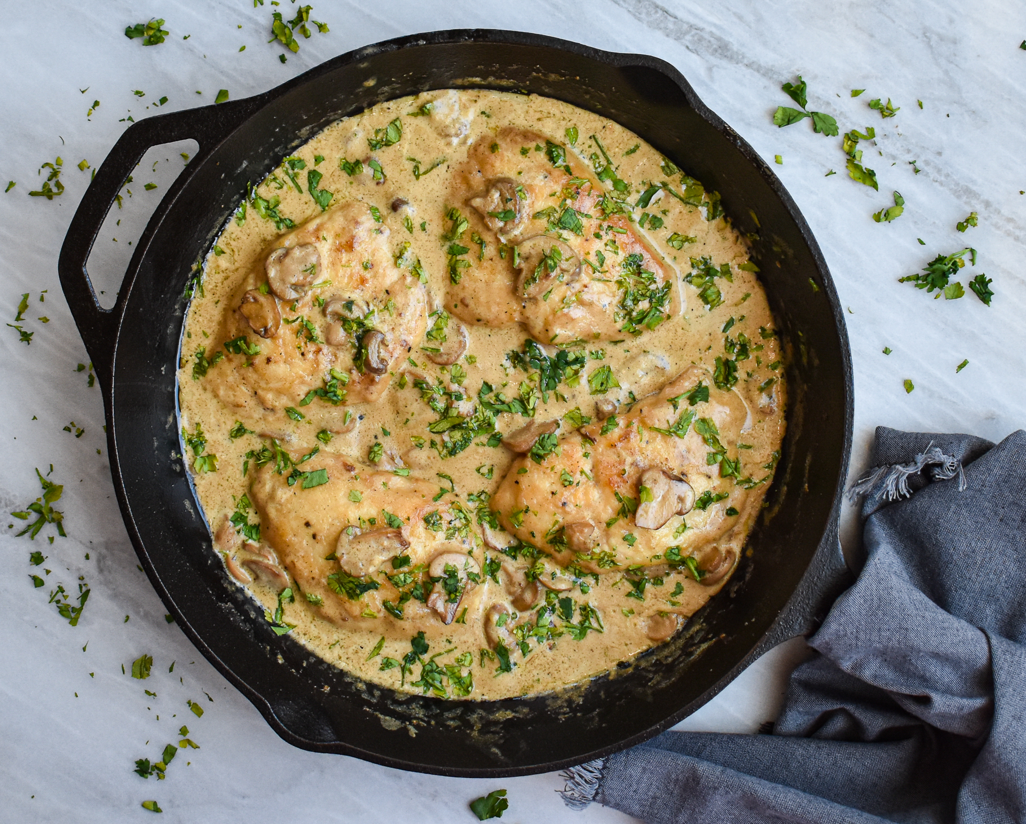 Homemade Low-FODMAP 30-Minute Chicken Marsala; Gluten-free