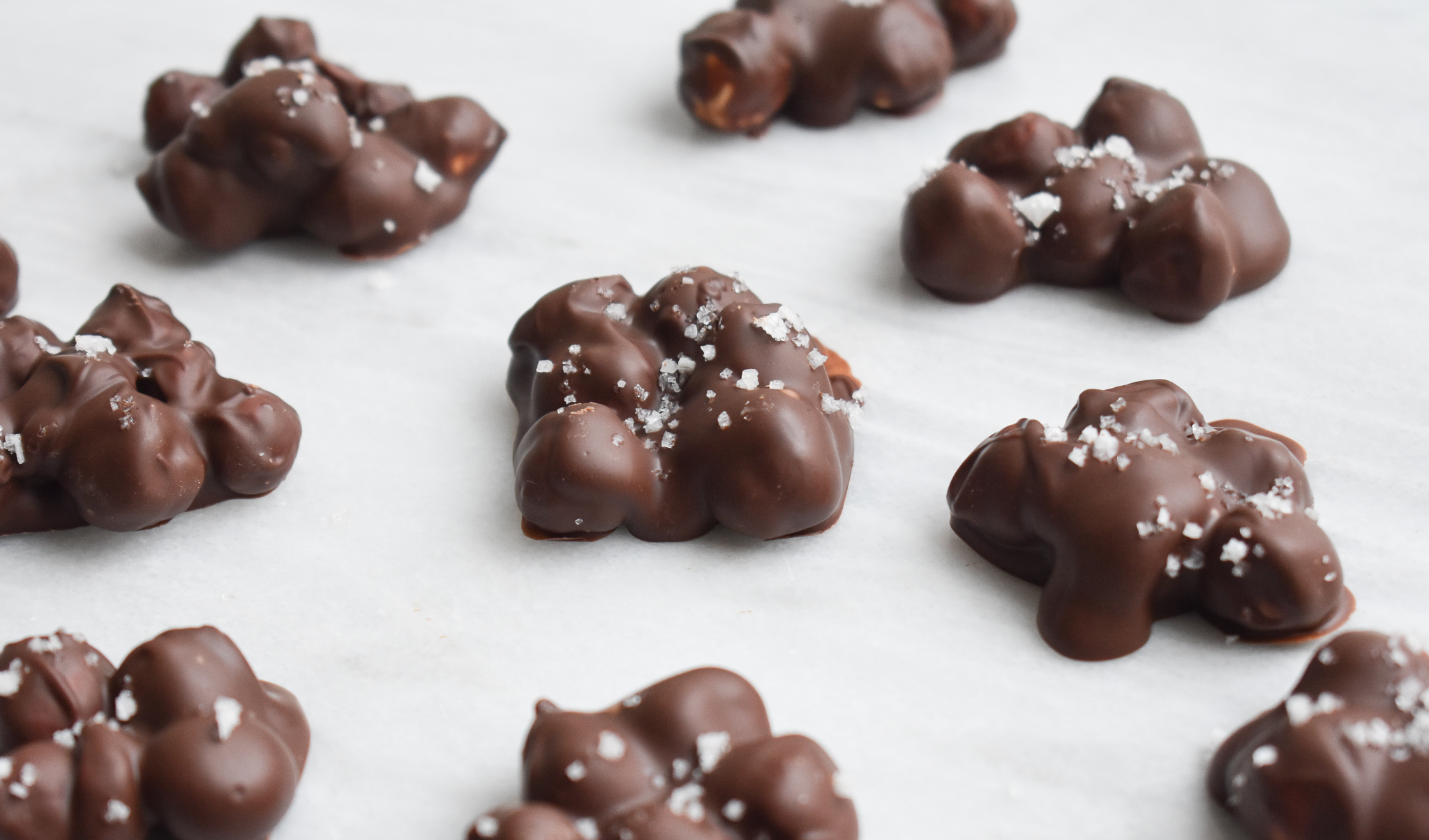Low-FODMAP Salted Chocolate Hazelnut Clusters; Gluten-free, Vegan