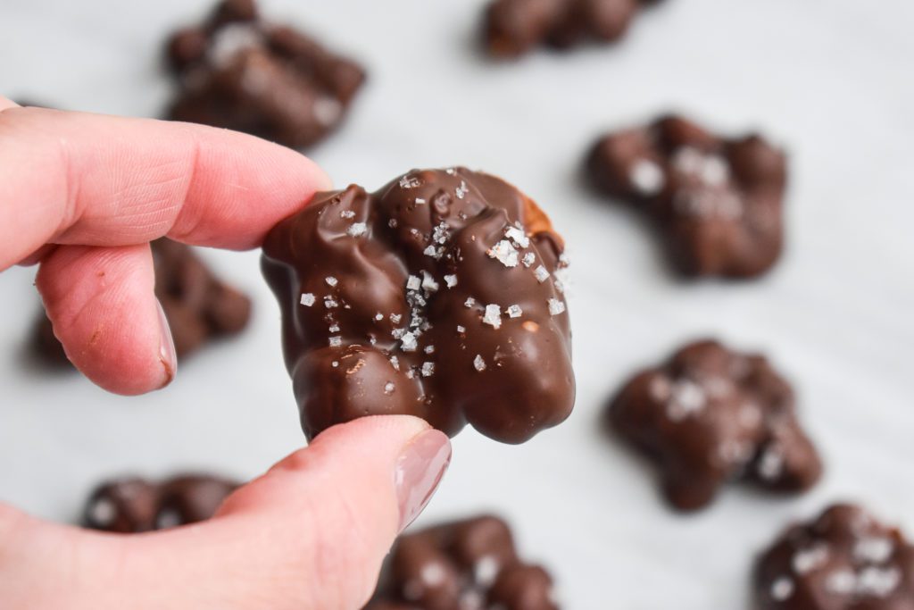 LowFODMAP Salted Chocolate Hazelnut Clusters; Glutenfree, Vegan