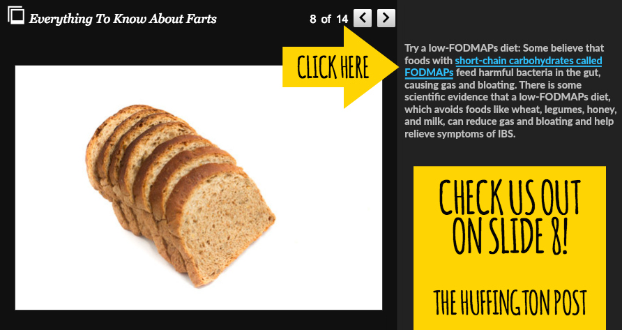 slide show fart facts about FODMAPs