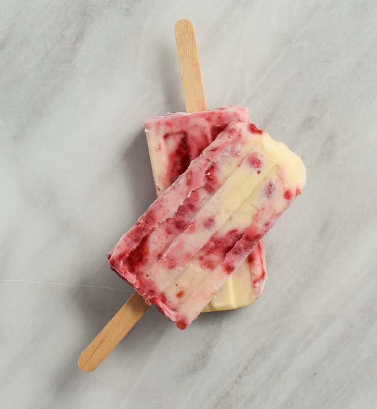 Easy and Delicious LowFODMAP Raspberry Yogurt Popsicles; Glutenfree