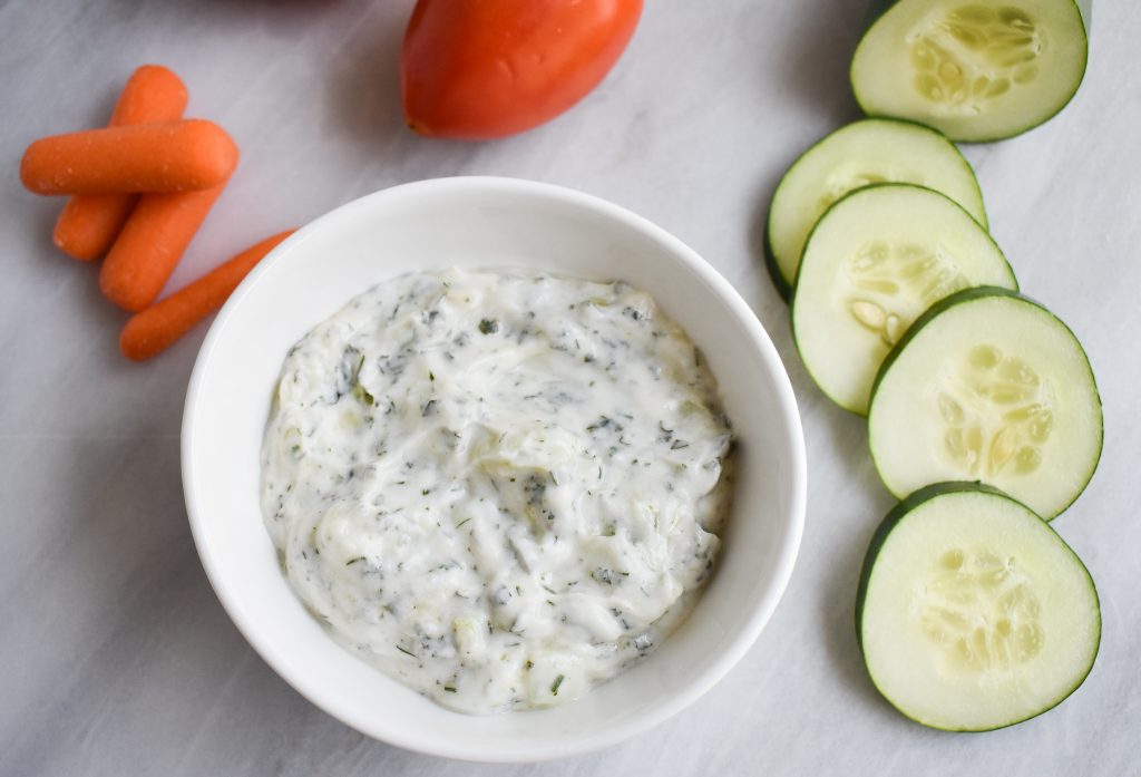 LowFODMAP Greek Tzatziki Sauce/ Dip; Glutenfree Dr. Rachel Pauls