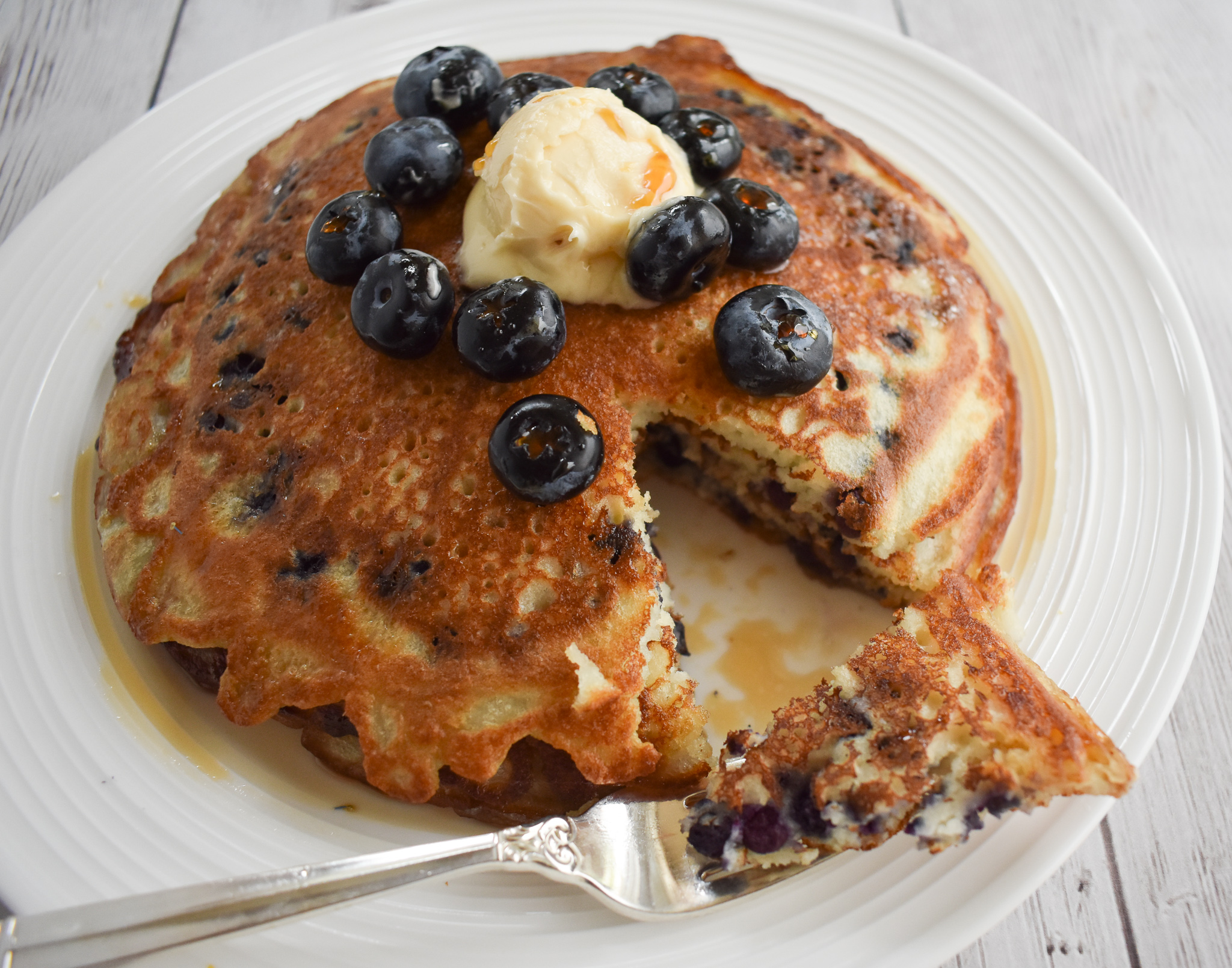 Simply Delicious LowFODMAP Blueberry Pancakes; Glutenfree, Dairyfree