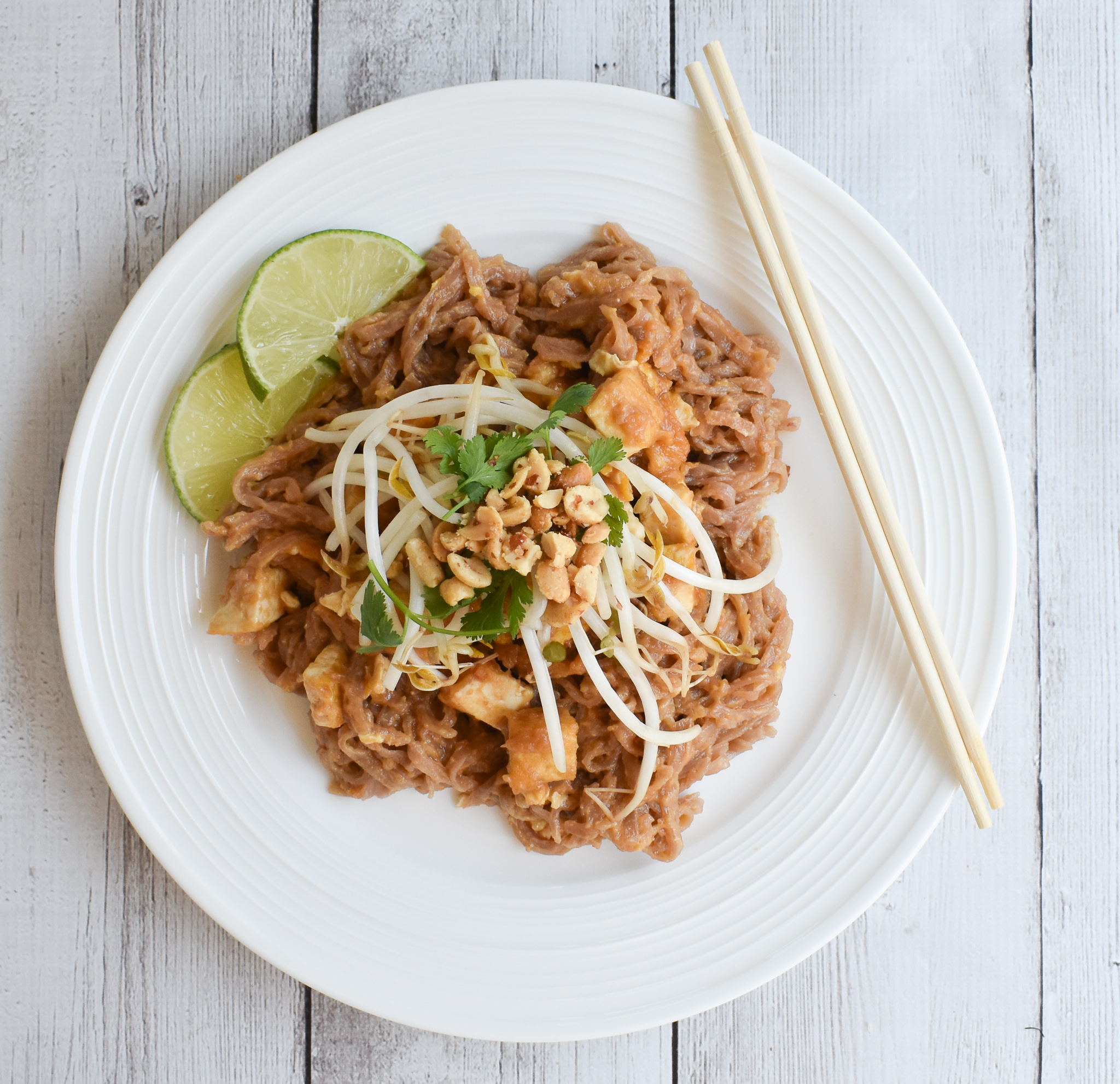 Creamy Pad Thai Noodles - It's All Good Vegan