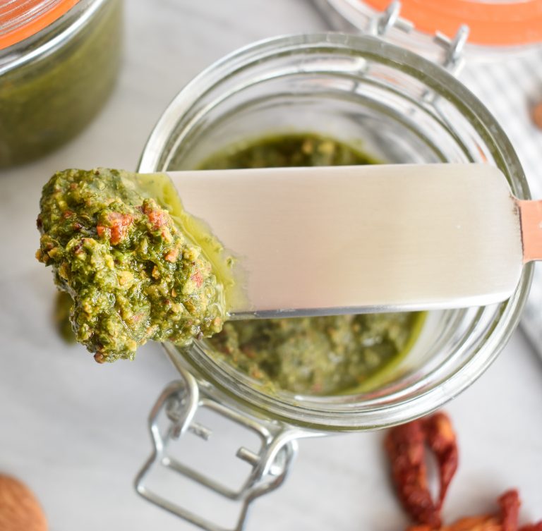 LowFODMAP Herb and SunDried Tomato Pesto; Glutenfree, Vegan Rachel Pauls Food