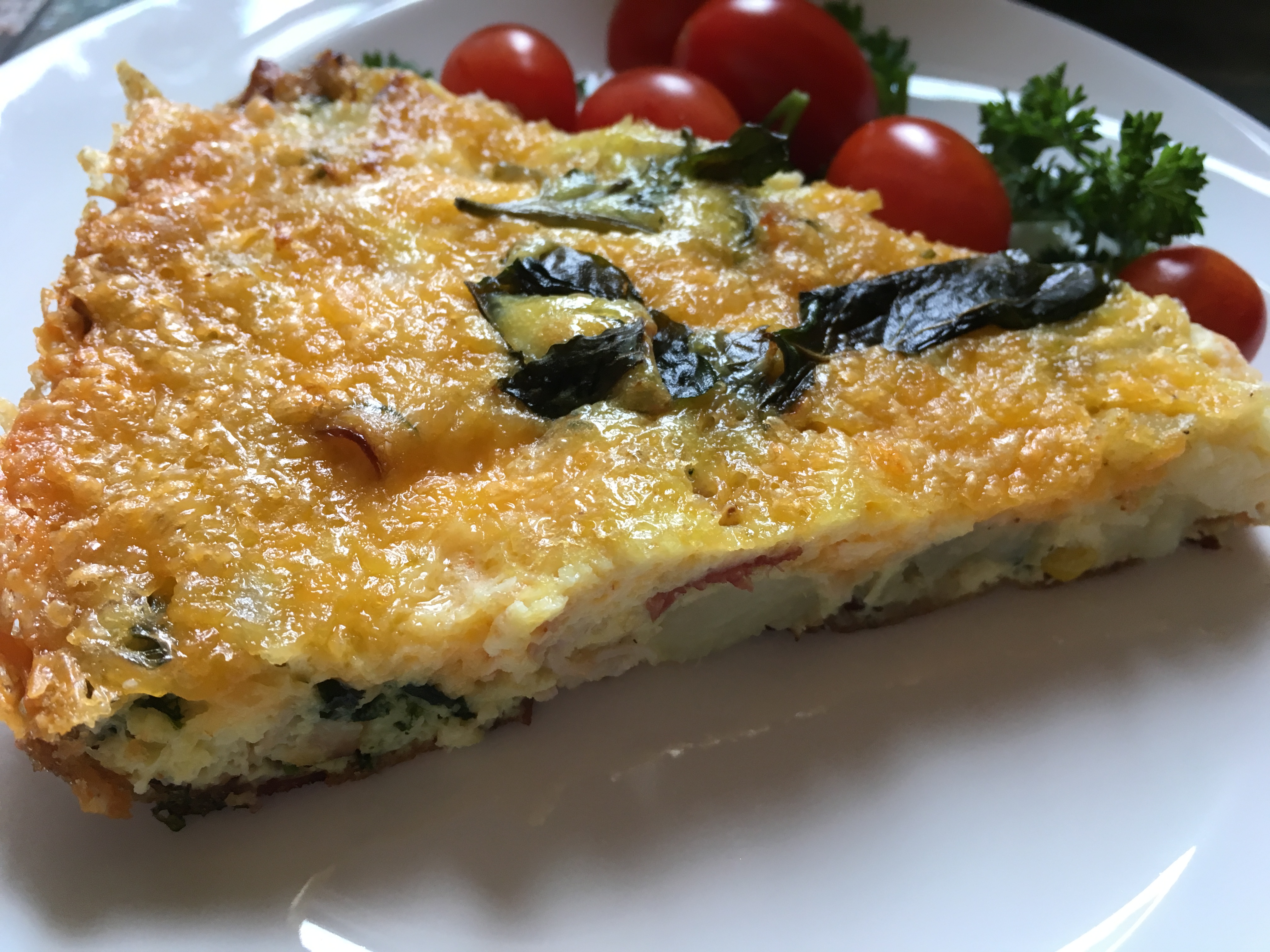 Sensational LowFODMAP Bacon, Spinach & Basil Frittata Recipe; Gluten