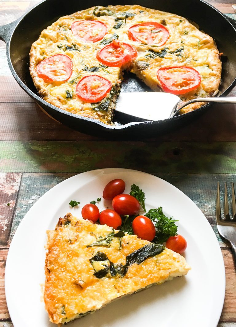 Sensational LowFODMAP Bacon, Spinach & Basil Frittata Recipe; Gluten