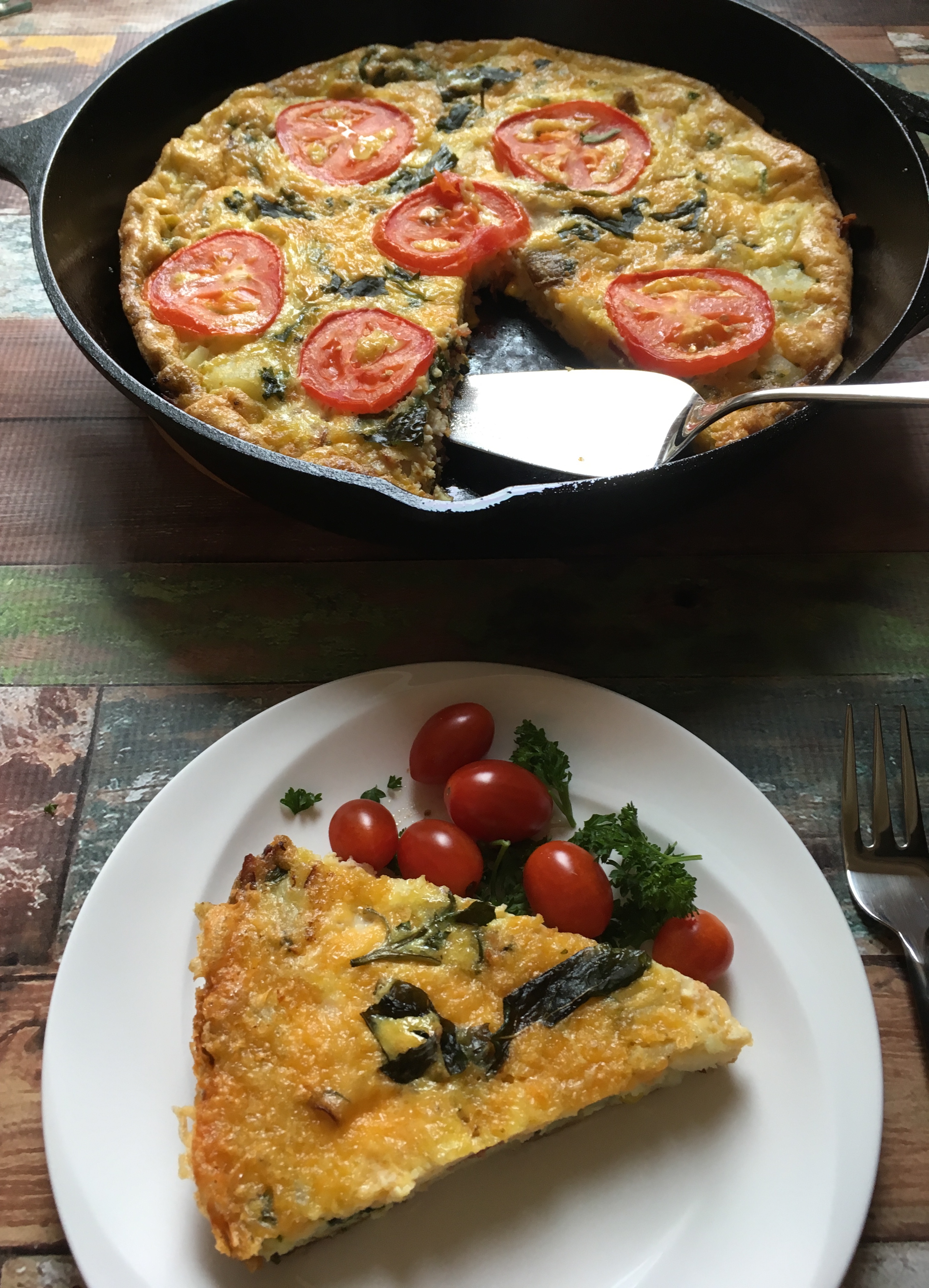 Sensational LowFODMAP Bacon, Spinach & Basil Frittata Recipe; Gluten