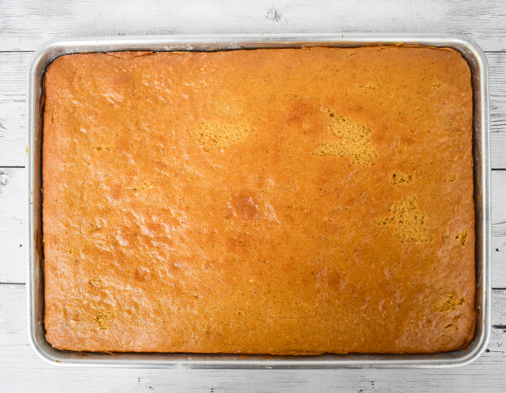 low fodmap pumpkin bar in the pan